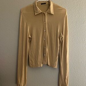 C.P. Company Tan Button-Up Shirt Made in Italy